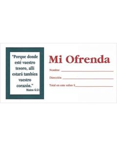 Bill Size Envelopes-Spanish-My Offering