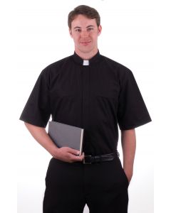 Tab Collar Men's Short Sleeve Clergy SHirt