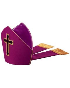  Purple and Gold Bishop Mitre