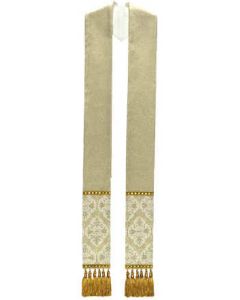 Cream with Tapestry Clergy Overlay Stole