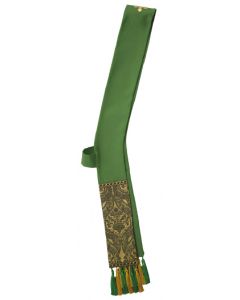GREEN RONCALLI - WITH ALTERNATING GREEN AND GOLD TASSELS DEACON STOLE