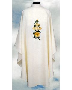 Easter Clergy Chasuble with Lilies and Cross
