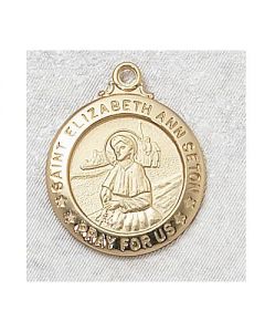 St. Elizabeth Seton Sterling Gold Overlay Medal