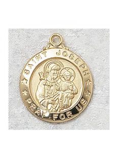 St. Joseph Sterling Gold Overlay Medal