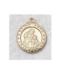 St. Anne Sterling Gold Overlay Medal