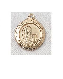 St. Cecilia Sterling Gold Overlay Medal