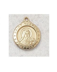 St. Therese Gold Overlay Medal