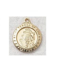 St. Teresa of Avila Gold Overlay Medal