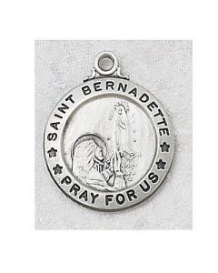 St. Bernadette Sterling Silver Medal