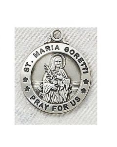 St. Maria Goretti Sterling Silver Medal