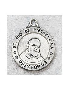 St. Padre Pio Sterling Silver Medal