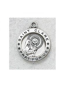 St. Clare Sterling Silver Medal