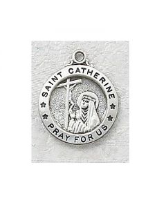 St. Catherine Sterling Silver Medal