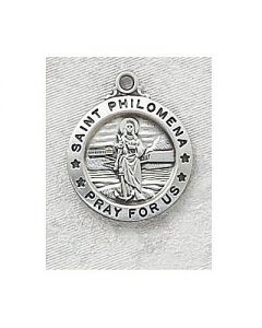 St. Philomena Sterling Silver Medal