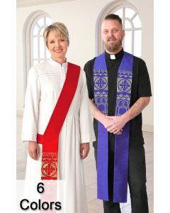 Abbey Raw Silk Clergy or Deacon Stole