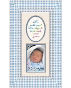 He Will Send His Angels Baby Boy Photo Frame