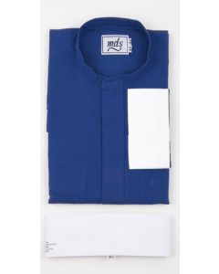Clergy Shirt-Tab Collar Blue Long Sleeve