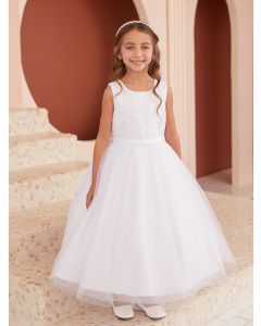 First Communion Dress with Pearl Bodice