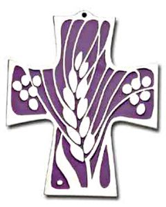 Wheat and Grapes Wall Cross