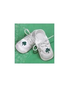 Boy's Christening Shoes w/Green Irish Shamrocks