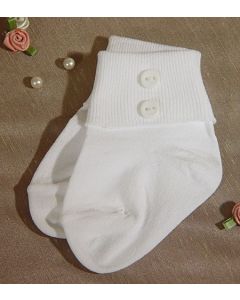 White Nylon Anklet with Buttons