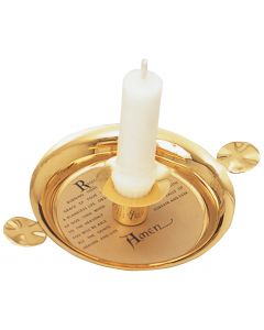 Baptismal Candlestick with Etched Prayer