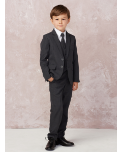 Boys Dark Gray Slim Fit First Communion Suit