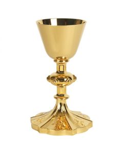 Bright Gold Plated Communion Chalice 8 Oz