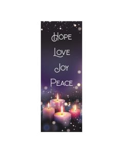 Church Banner Advent Candles X-Stand Banner