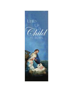 Church Banner Unto Us A Child is Born Banner Panoramic Series