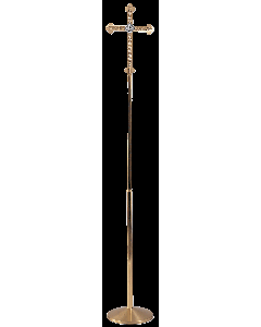 Church Processional Cross with IHS Symbol