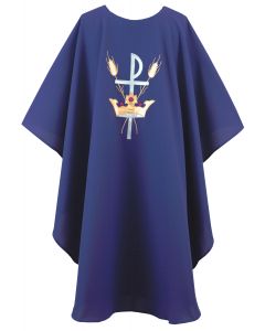 Crown and Wheat Chi-Rho Chasuble