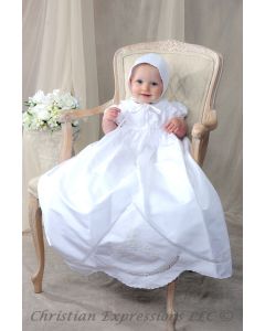 Girls Silk Dupioni Christening gown Style Madelyn