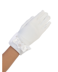Below Elbow Length Lace Finger less First Communion Gloves