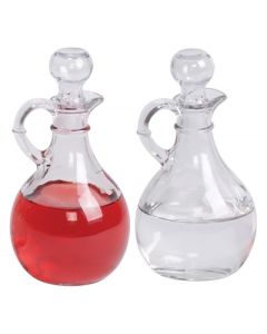 Glass Church Cruets with Handles Stoppers