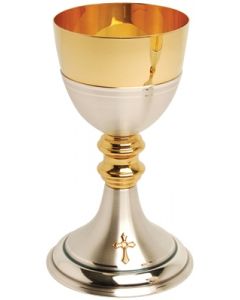 Gold and Silver Two Tone Communion Chalice 10 Oz