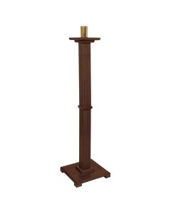 Gothic Paschal Church Candle Holder - Walnut