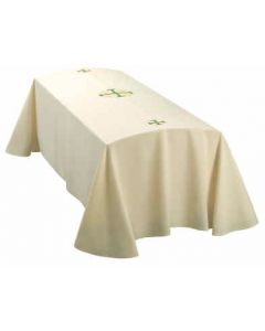 Green and Gold Funeral Pall with Jerusalem Cross
