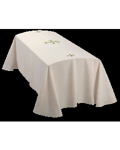Green and Gold Funeral Pall with Jerusalem Cross