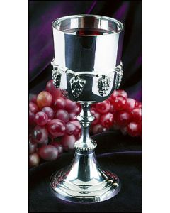 Silver Communion Cup with Grapes
