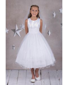 Lace Trim Tulle First Communion Dress