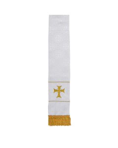 Maltese Church Jacquard Bookmark: White