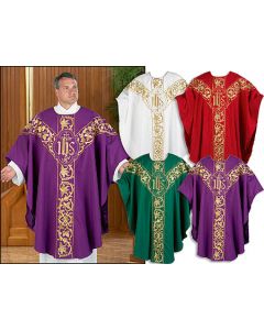 Embroidered IHS Chasuble