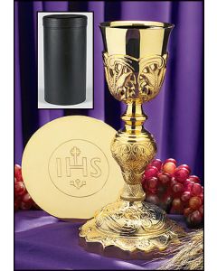 Coronation Chalice with IHS Paten & Case