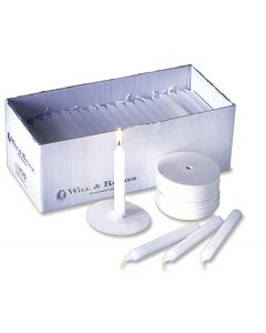 Devotional Vigil Church Candles with Paper Drip Protectors Box of 120