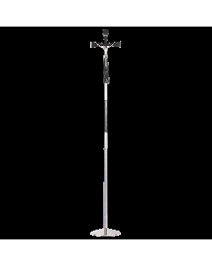 Processional Crucifix Stainless Steel Black Cross