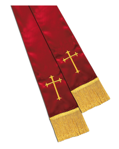 Empress Satin Pulpit Clergy Stole Purple Cross
