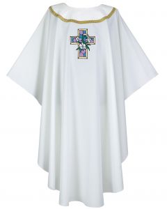 Stained Glass Easter Lillies Clergy Chasuble