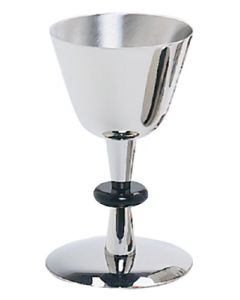 Stainless Steel Communion Chalice with Black Node