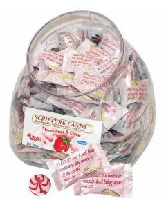 Strawberry & Cream Scripture Candy Jar